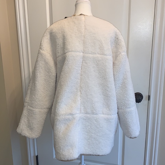 🍁NWT Levi’s MARLOWE oversized reversable Sherpa jacket coat - Picture 5 of 12